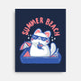 Funny Summer Beach Cat-None-Stretched-Canvas-xMorfina