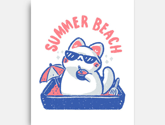 Funny Summer Beach Cat