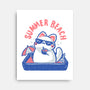Funny Summer Beach Cat-None-Stretched-Canvas-xMorfina