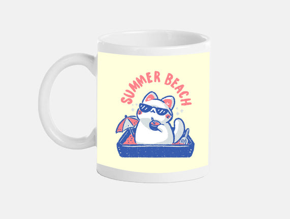 Funny Summer Beach Cat