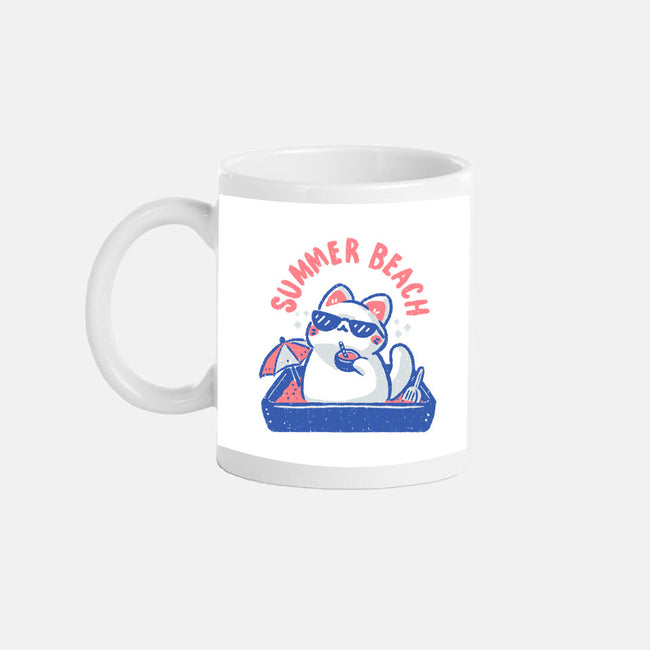 Funny Summer Beach Cat-None-Mug-Drinkware-xMorfina