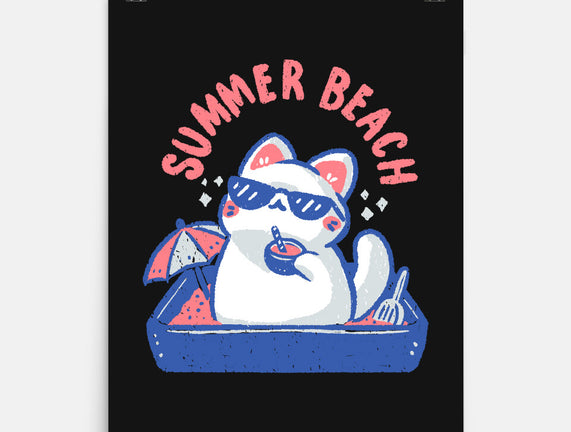 Funny Summer Beach Cat