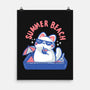 Funny Summer Beach Cat-None-Matte-Poster-xMorfina