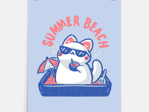 Funny Summer Beach Cat