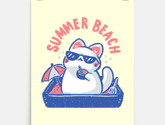 Funny Summer Beach Cat