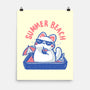 Funny Summer Beach Cat-None-Matte-Poster-xMorfina