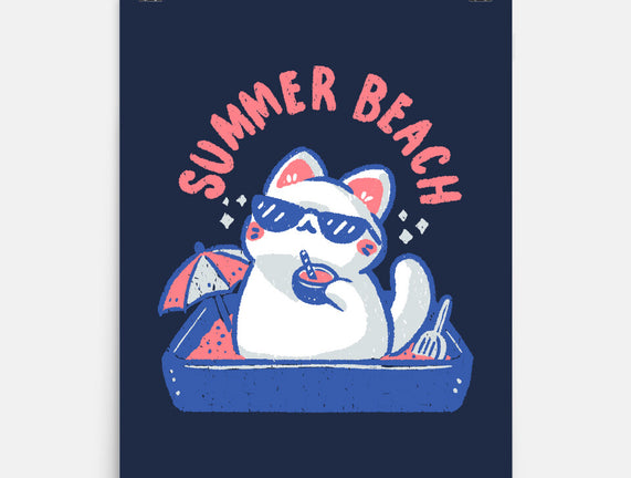 Funny Summer Beach Cat