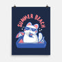 Funny Summer Beach Cat-None-Matte-Poster-xMorfina