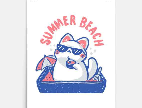 Funny Summer Beach Cat