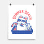 Funny Summer Beach Cat-None-Matte-Poster-xMorfina