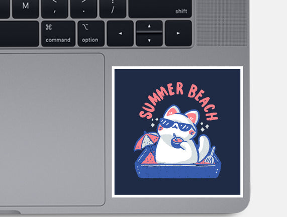 Funny Summer Beach Cat