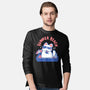 Funny Summer Beach Cat-Mens-Long Sleeved-Tee-xMorfina