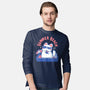 Funny Summer Beach Cat-Mens-Long Sleeved-Tee-xMorfina