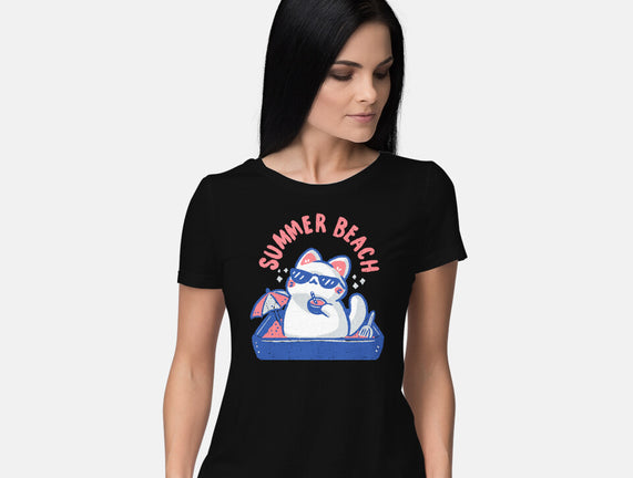 Funny Summer Beach Cat