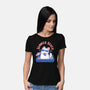 Funny Summer Beach Cat-Womens-Basic-Tee-xMorfina