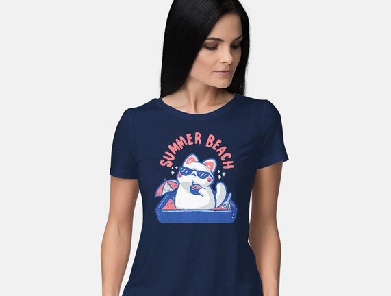Funny Summer Beach Cat