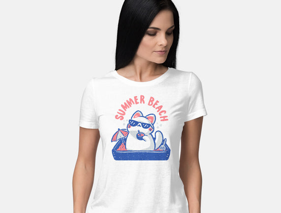 Funny Summer Beach Cat