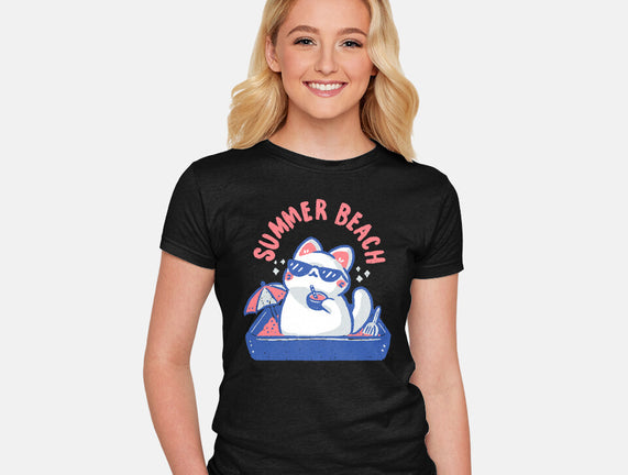 Funny Summer Beach Cat