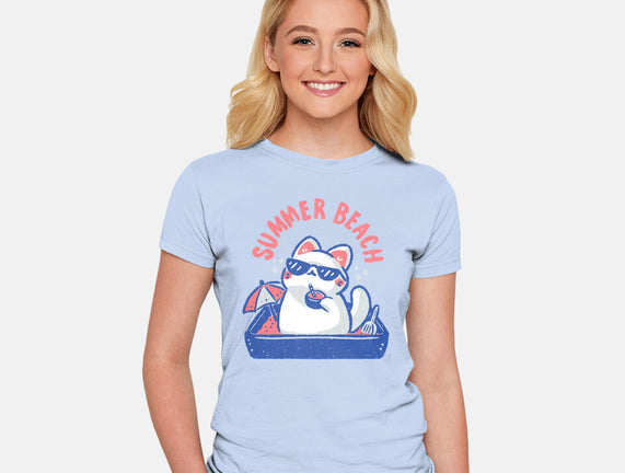 Funny Summer Beach Cat