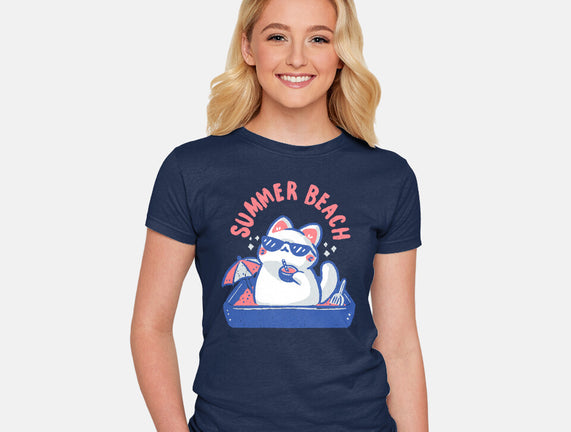 Funny Summer Beach Cat