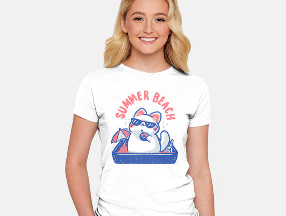 Funny Summer Beach Cat