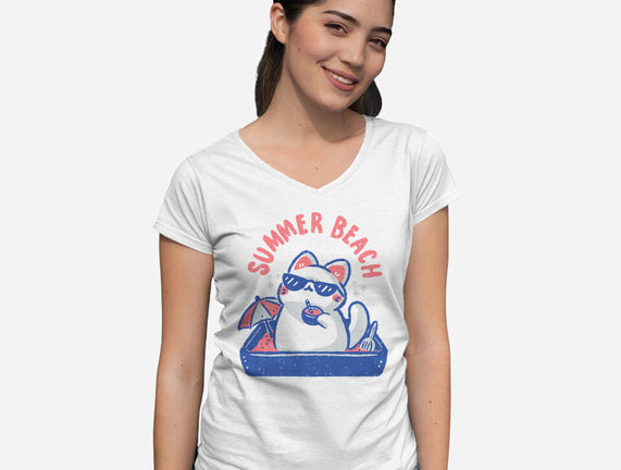 Funny Summer Beach Cat