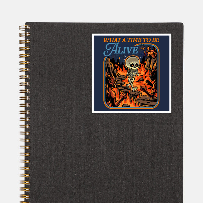 What A Time To Be Alive Horror-None-Glossy-Sticker-GoshWow