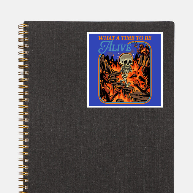 What A Time To Be Alive Horror-None-Glossy-Sticker-GoshWow
