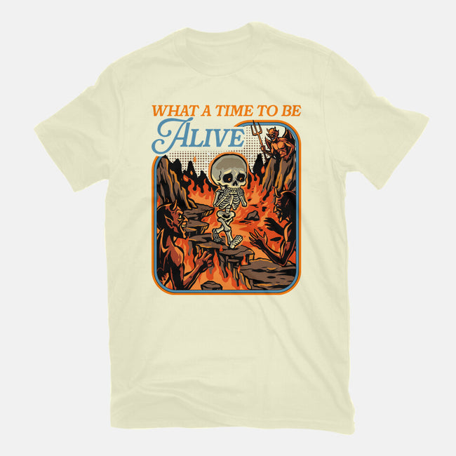 What A Time To Be Alive Horror-Mens-Basic-Tee-GoshWow