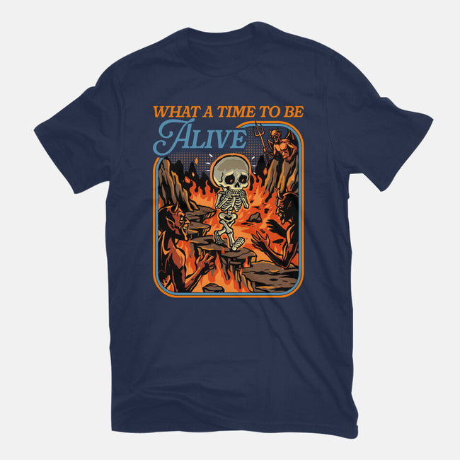 What A Time To Be Alive Horror-Unisex-Basic-Tee-GoshWow