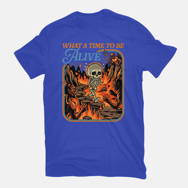 What A Time To Be Alive Horror-Mens-Heavyweight-Tee-GoshWow