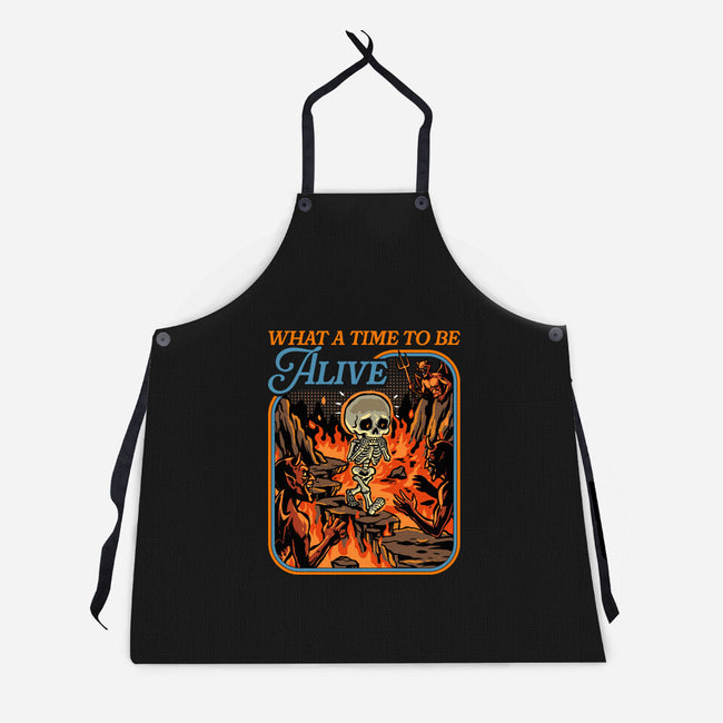 What A Time To Be Alive Horror-Unisex-Kitchen-Apron-GoshWow