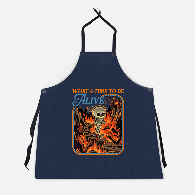 What A Time To Be Alive Horror-Unisex-Kitchen-Apron-GoshWow