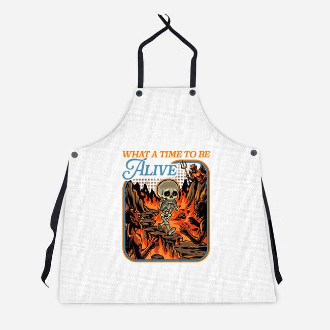 What A Time To Be Alive Horror-Unisex-Kitchen-Apron-GoshWow
