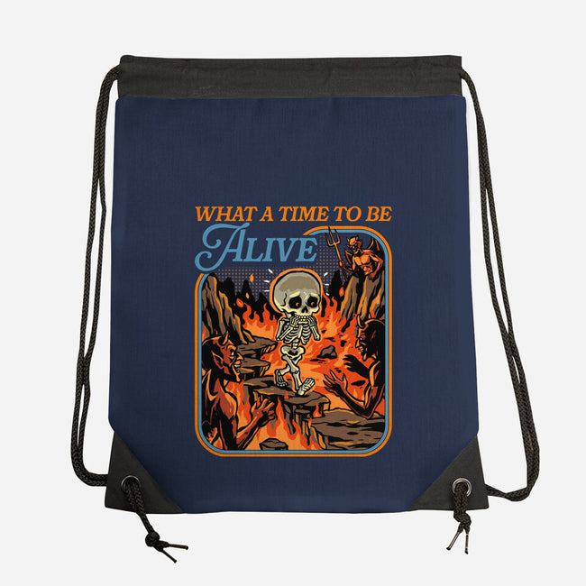 What A Time To Be Alive Horror-None-Drawstring-Bag-GoshWow