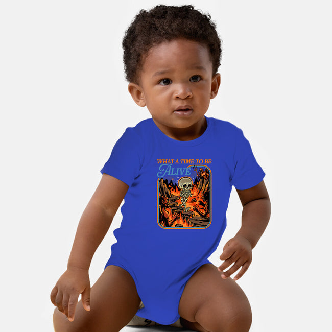 What A Time To Be Alive Horror-Baby-Basic-Onesie-GoshWow