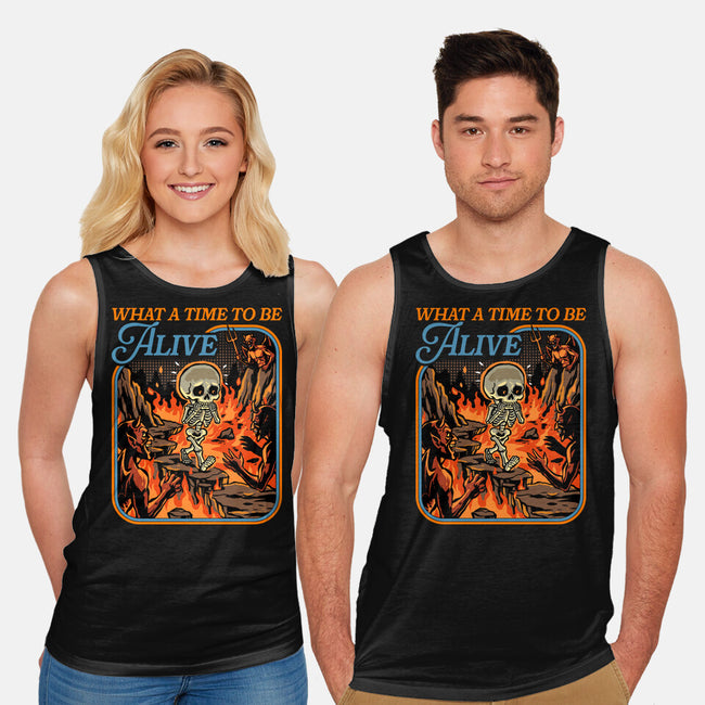 What A Time To Be Alive Horror-Unisex-Basic-Tank-GoshWow