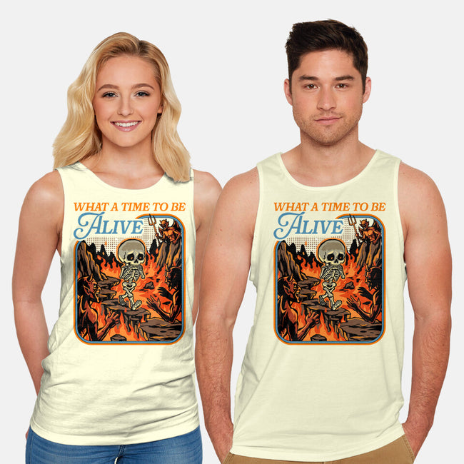 What A Time To Be Alive Horror-Unisex-Basic-Tank-GoshWow