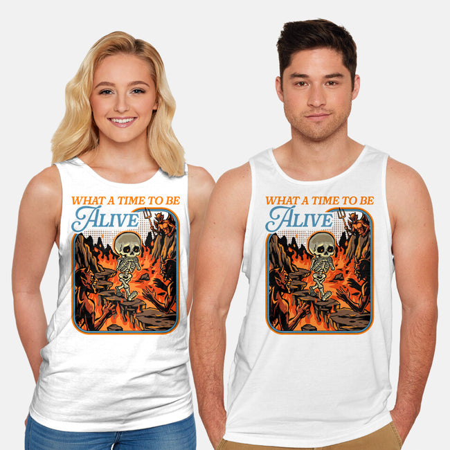What A Time To Be Alive Horror-Unisex-Basic-Tank-GoshWow