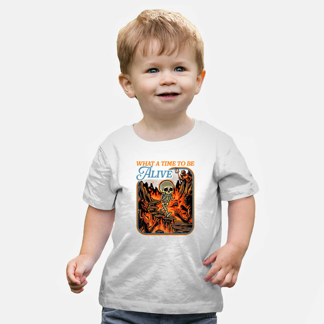 What A Time To Be Alive Horror-Baby-Basic-Tee-GoshWow