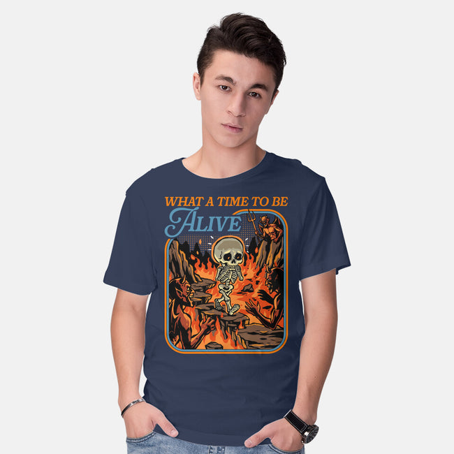 What A Time To Be Alive Horror-Mens-Basic-Tee-GoshWow