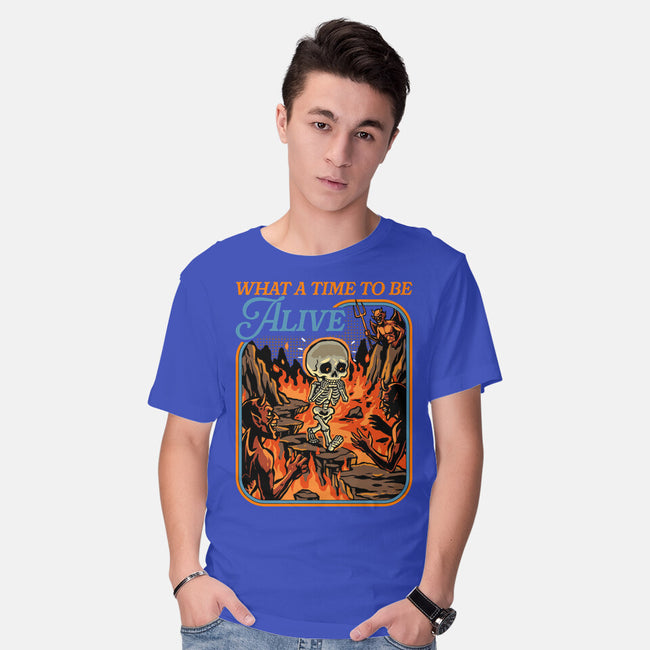 What A Time To Be Alive Horror-Mens-Basic-Tee-GoshWow