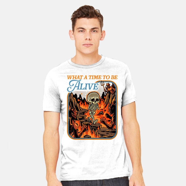 What A Time To Be Alive Horror-Mens-Heavyweight-Tee-GoshWow