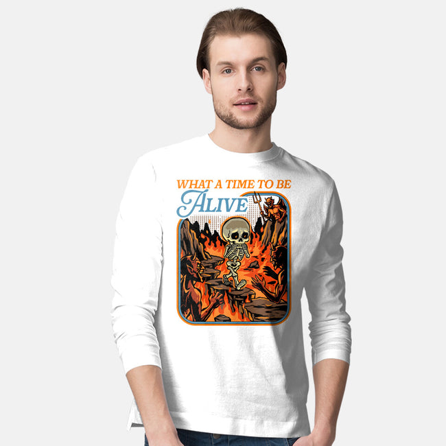 What A Time To Be Alive Horror-Mens-Long Sleeved-Tee-GoshWow