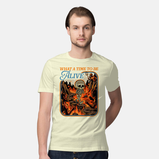 What A Time To Be Alive Horror-Mens-Premium-Tee-GoshWow