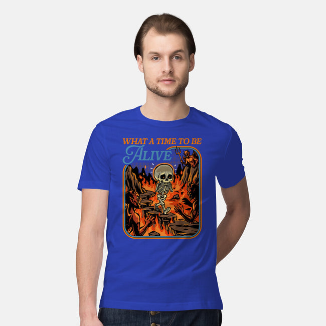 What A Time To Be Alive Horror-Mens-Premium-Tee-GoshWow