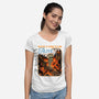 What A Time To Be Alive Horror-Womens-V-Neck-Tee-GoshWow