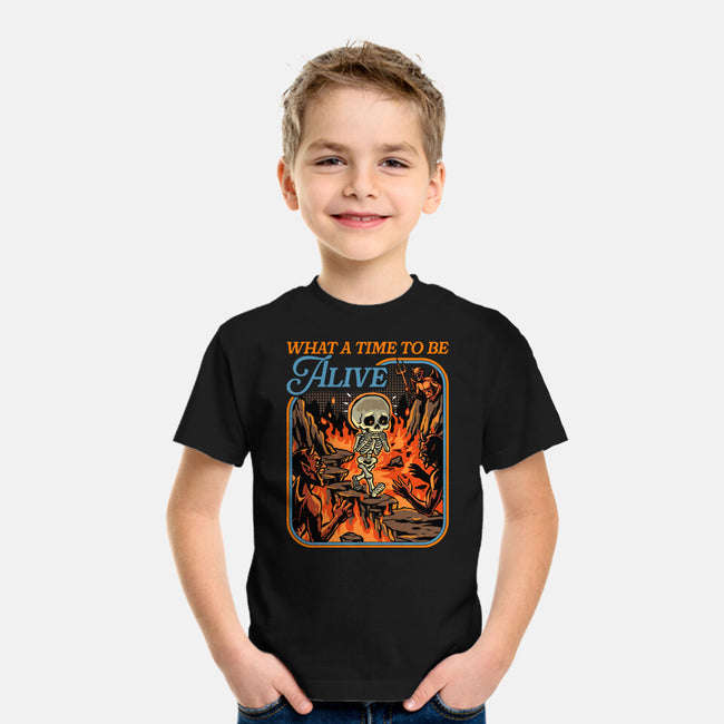 What A Time To Be Alive Horror-Youth-Basic-Tee-GoshWow
