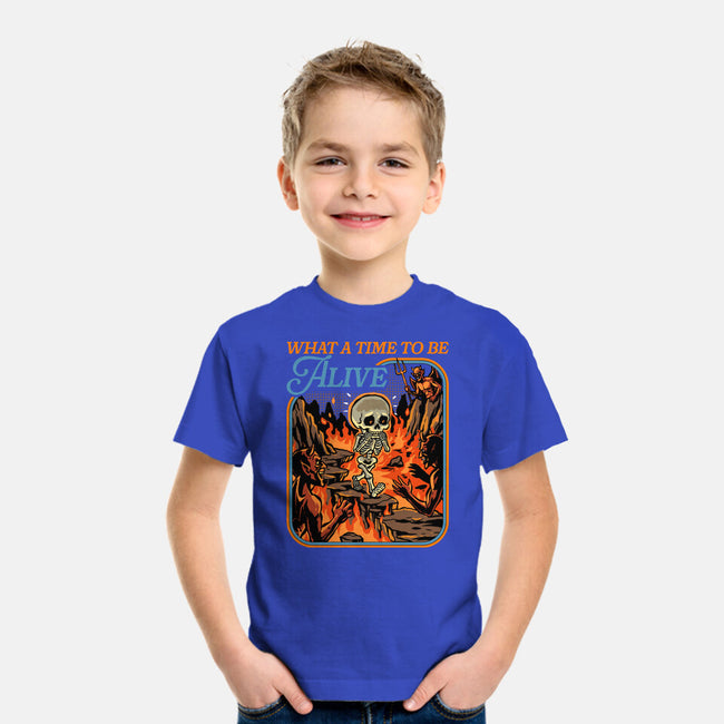 What A Time To Be Alive Horror-Youth-Basic-Tee-GoshWow