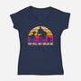 You Will Not Break Me Vintage-Womens-V-Neck-Tee-DrMonekers